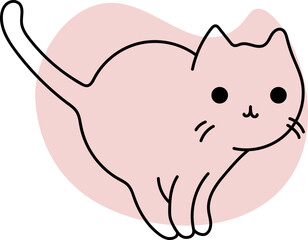 Cat pose illustration