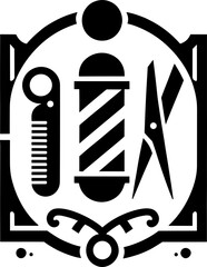 Barber Shop Icon Illustration