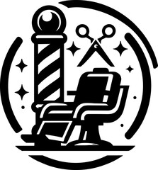 Barber Shop Icon Illustration