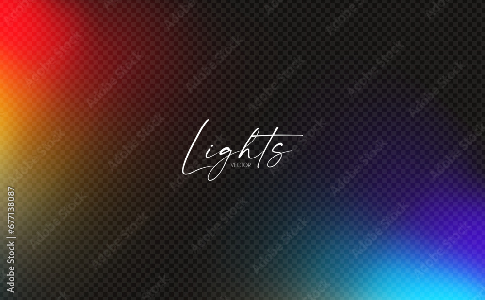 Canvas Prints rainbow light effect. dispersion of beam. sun light effect for immersion in atmosphere.