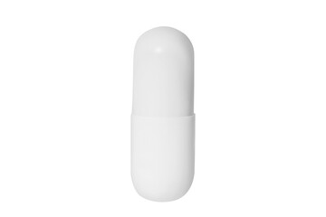white tablet or capsule isolated close up