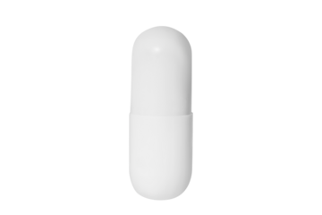 white tablet or capsule isolated close up