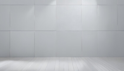 light and shadow room mock ups - light gray tiled wall