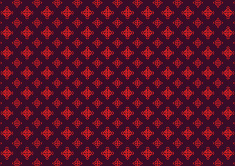 Pattern thai graphic red symbol geometric symmetry illustration backdrop background wallpaper decorative style vintage retro abstract stripe tribal publication textile cloth rug mosaic tile