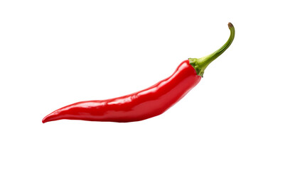 Red tip chili pepper on transparent background