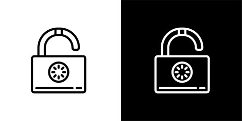 Padlock icon. Black icon. Black logo. Business icon. Set of black icons.