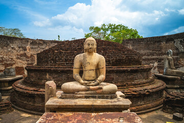 Sacred Quadrangle at Polonnaruwa Ancient city, Pulathisipura and Vijayarajapura, in Sri Lanka