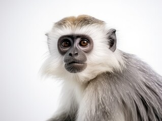 Monkey on a white background