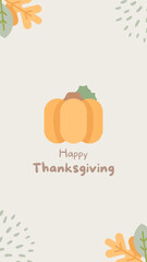 thanksgiving background with pumpkin, Thanks Giving Day Poster, Banner 