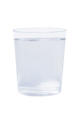 glass of water. on isolated transparent background