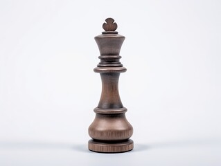 Fototapeta premium A chess piece is isolated on a white background.