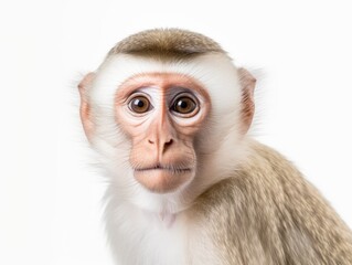 Monkey on a white background