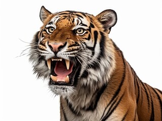 Fototapeta premium Tiger on a white background
