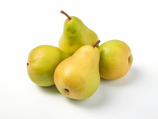 A bunch of Pear fruits isolated on a white background