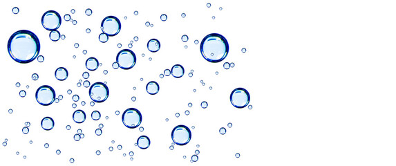 Oxygen bubbles from water. on isolated transparent background - obrazy, fototapety, plakaty