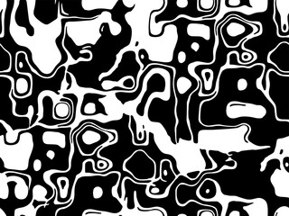 Full seamless black and white shapes pattern vector for decoration. Texture design for textile fabric printing and wallpaper. For fashion and home design.