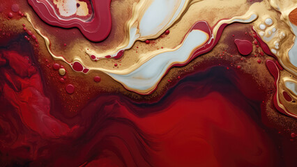 Vibrantly painted brushstrokes create a luxury colorful abstract swirl design
