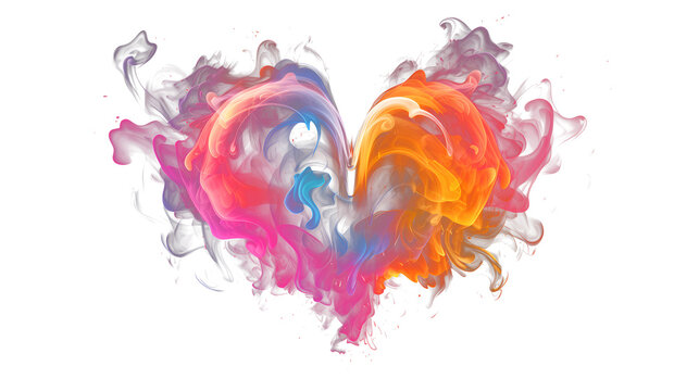 Heart Shaped Colorful Powder Background
