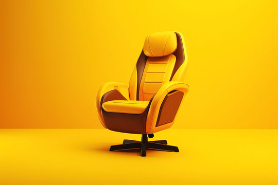 office leather massage chair. Generative Ai