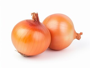 Fototapeta premium A bunch of onions isolated on a white background