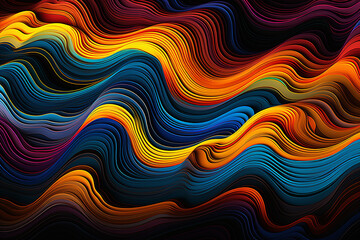 Obraz premium modern abstract multicolor wavy background composed of layers and shapes