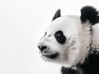 Fototapeta premium Close-up of A Panda isolated on a white background