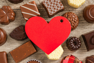 ハートとチョコレートでバレンタインデー