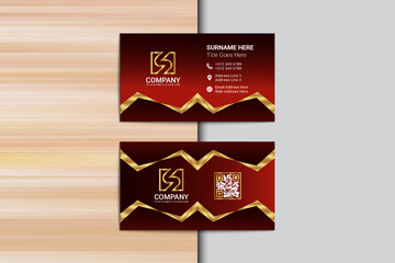 Creative Business card vector wood background