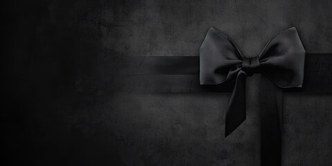 Festive elegance. Gift wrapping for special occasions. Celebration in style. Luxurious presents with black ribbons with love. Elegant bow on gifts for occasion - obrazy, fototapety, plakaty
