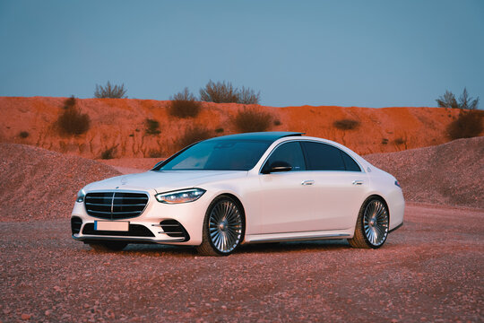 Augsburg, Germany - October 8, 2022: luxury car mercedes benz maybach