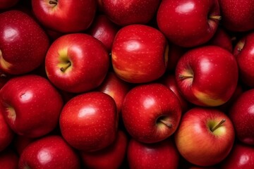 Fototapeta na wymiar Top view of fresh Apples