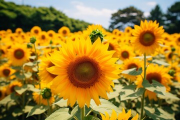 Obraz premium Beautiful display of Sunflower gardens