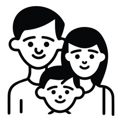 Family Flat Icon Isolated On White Background