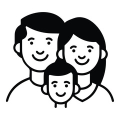Family Flat Icon Isolated On White Background