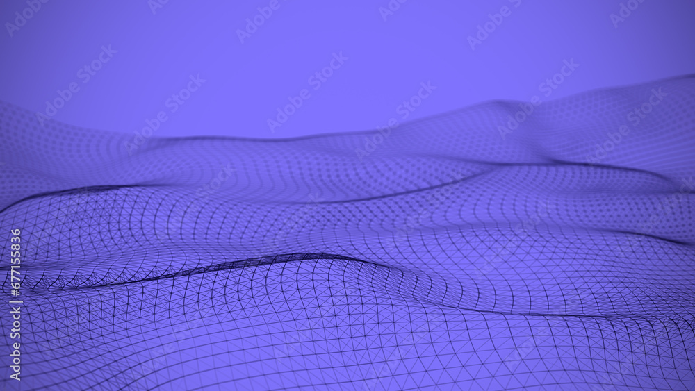 Aufkleber style blue dynamic wave. futuristic modern wavy pattern. retro digital background. big data visualiz