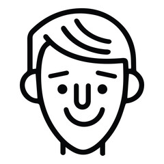 Boy Flat Icon Isolated On White Background