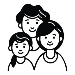 Family Flat Icon Isolated On White Background