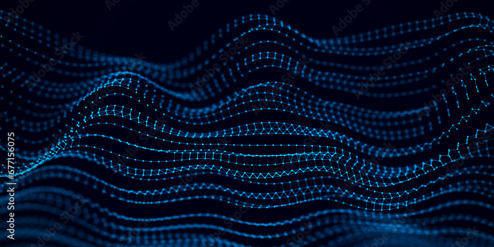 Aufkleber style motion wave background. the futuristic digital backdrop. abstract texture of network connectio