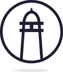 Lighthouse vector logo design. Lighthouse icon logo design vector template illustration.