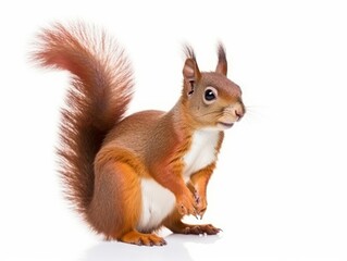 Obraz premium a squirrel isolated on a white background
