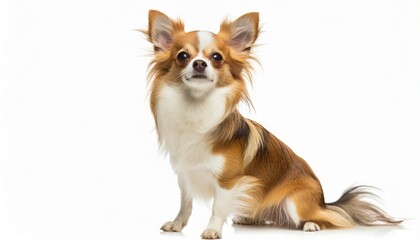 Chihuahua dog Full length profile portrait on an isolated background