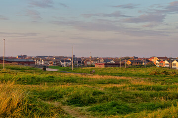 Obraz premium sunset in the city