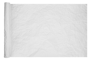 Crumpled white paper. Scrolls, crumpled paper. On an empty background. PNG