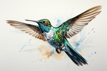 Obraz premium hummingbird and flower