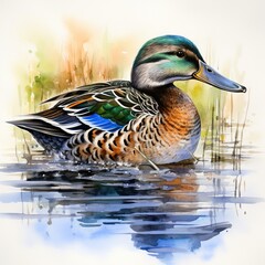 Obraz premium mallard duck on the water