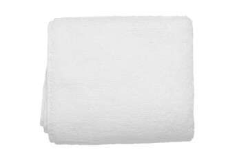 Folded white towel. On an empty background. PNG