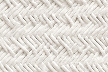 seamless texture of textile fabric with pattern knitted with white woolen threads