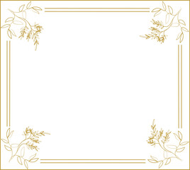Obraz premium frame with flowers Luxury Black Floral Rectangle Corner Certificate Page Border Pattern Line Photo Thai Frame Islamic Wedding Invitation vector 
