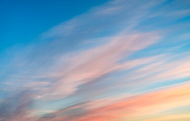 beautiful pink clouds at sunset, sunrise. pink, fabulous