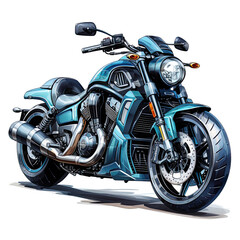 watercolor Motorcycle clipart, Generative Ai